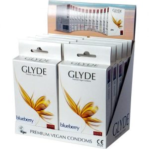 Glyde Ultra Blueberry Flavour Vegan Condoms 10 Pack