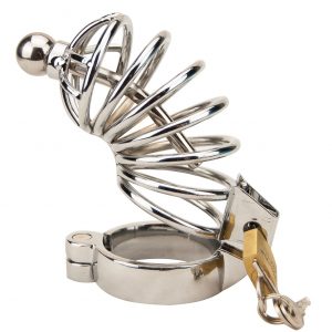 Impound Corkscrew Male Chastity Device with Penis Plug