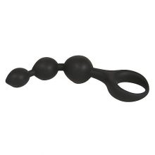 Loving Joy Triple Ripple Anal Beads - Black