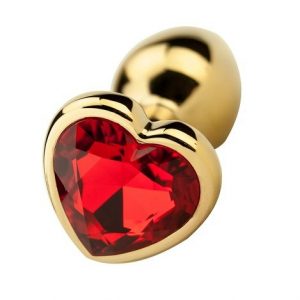 Precious Metals Heart Shaped Anal Plug - Gold
