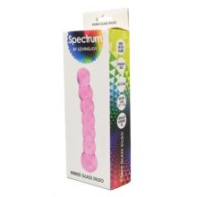 Spectrum Ribbed Glass Dildo