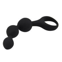 Loving Joy Triple Ripple Anal Beads – Black